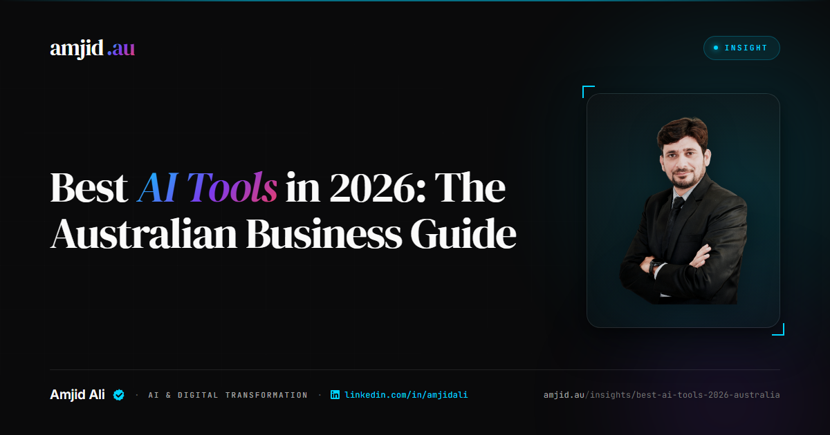 Best AI Tools in 2026: The Australian Business Guide, AI Tools, AI Strategy analysis by Amjid Ali.