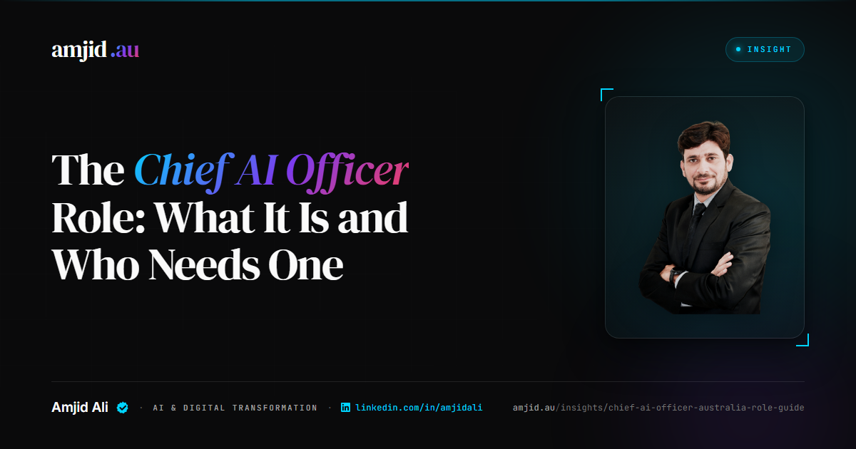 The Chief AI Officer Role: What It Is and Who Actually Needs One, AI Leadership, Chief AI Officer