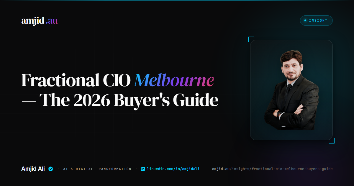 Fractional CIO Melbourne: The 2026 Buyer's Guide, Fractional CIO, CIO