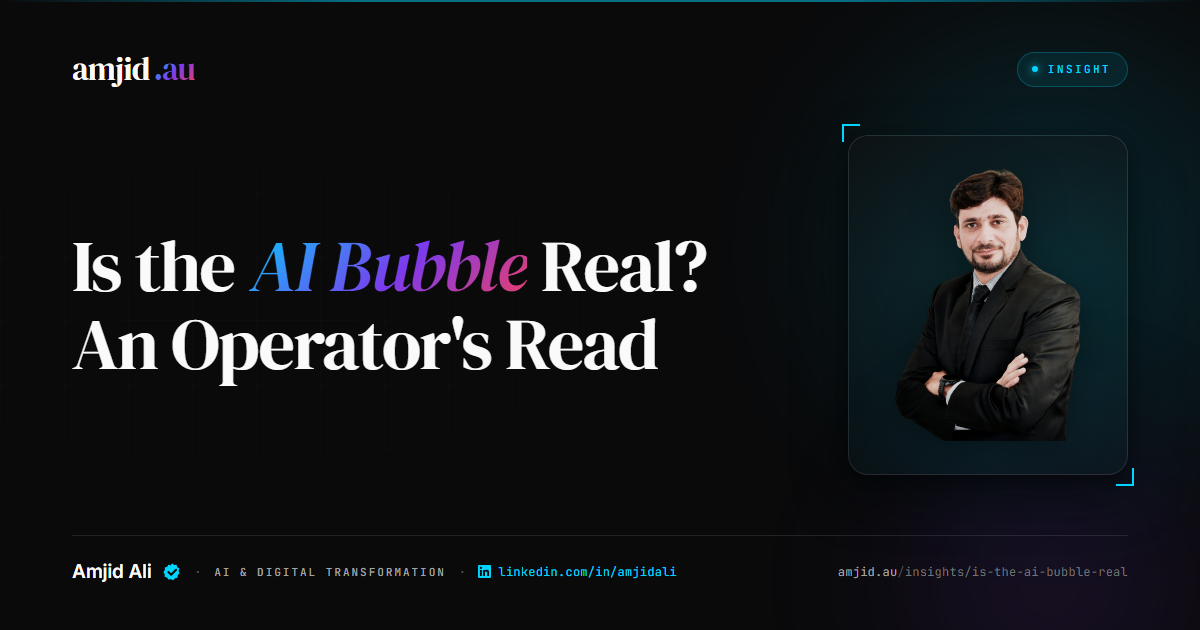 Is the AI Bubble Real? An Operator's Read, AI Strategy, AI Investment