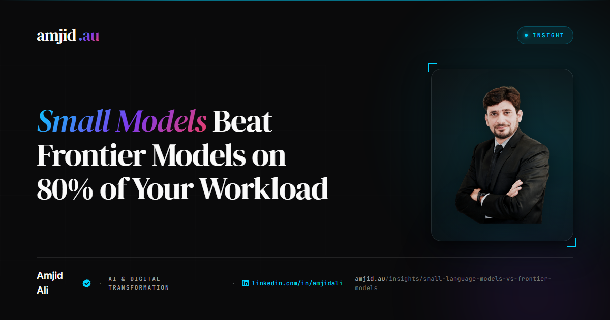 Small Models Beat Frontier Models on 80% of Your Workload, AI Architecture, Small Language Models