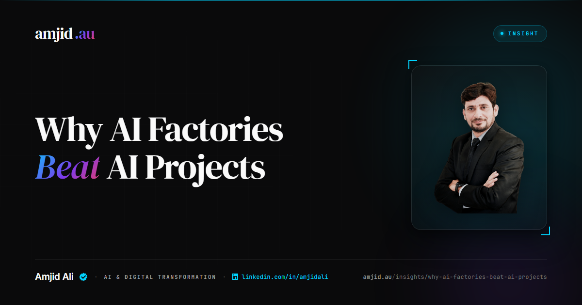 Why AI Factories Beat AI Projects (The 95% Pilot Problem), Agentic AI, Digital Transformation